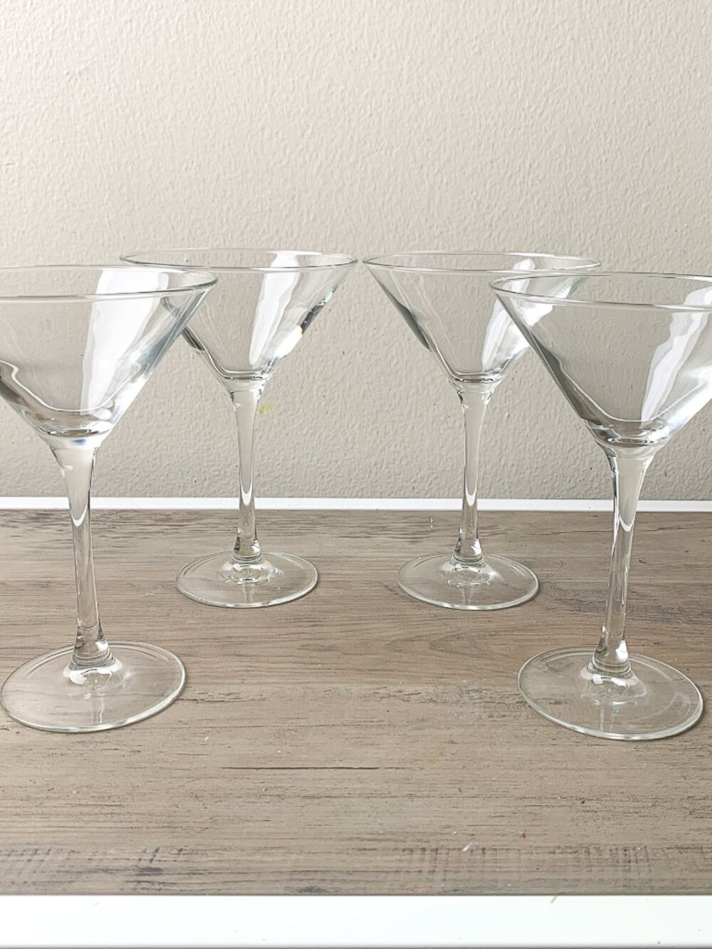 Classic Martini Glasses - Lot of 4 - 8oz - Clear - Traditional